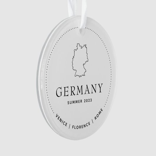 Duitsland Reizen Classic Custom Keepsake Ornament (voorkant)