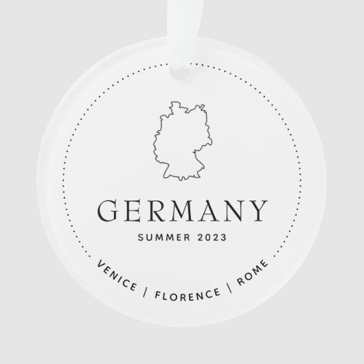 Duitsland Reizen Classic Custom Keepsake Ornament (voorkant)