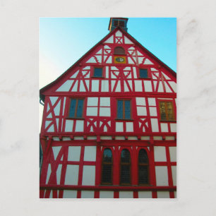 Duitsland, Rijnland, Rijn, halfoosterse huizen 3 Briefkaart