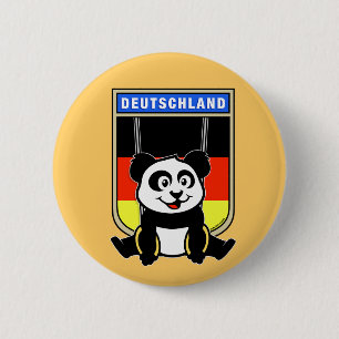 Duitsland Rings Panda Ronde Button 5,7 Cm