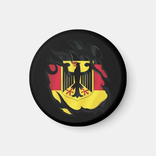 Duitsland ripte vlag magneet (Voorkant)