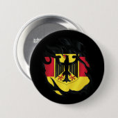 Duitsland ripte vlag ronde button 7,6 cm (Voorkant /achterkant)