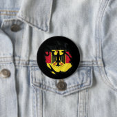 Duitsland ripte vlag ronde button 7,6 cm (In situ)