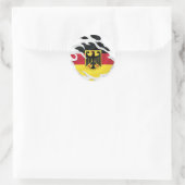 Duitsland ripte vlag ronde sticker (Tas)