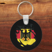 Duitsland ripte vlag sleutelhanger (Voorkant)