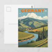 Duitsland River Valley Travel Briefkaart (Voorkant / Achterkant)