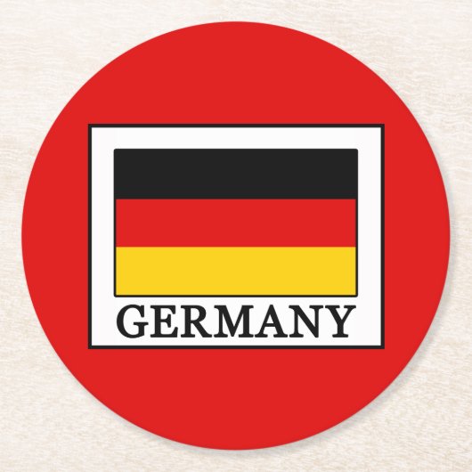 Duitsland Ronde Kartonnen Onderzetter (Voorkant)