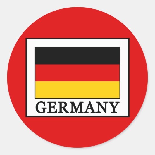 Duitsland Ronde Sticker (Voorkant)