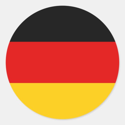 Duitsland Ronde Sticker (Voorkant)