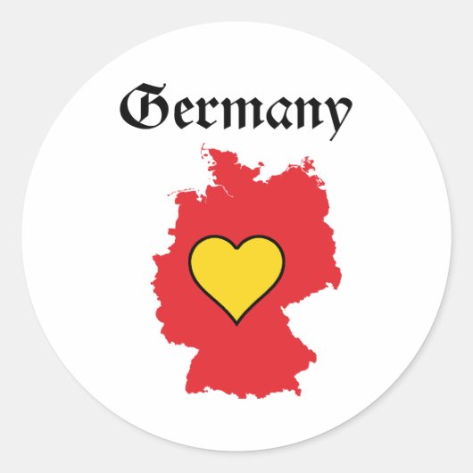 Duitsland Ronde Sticker (Voorkant)