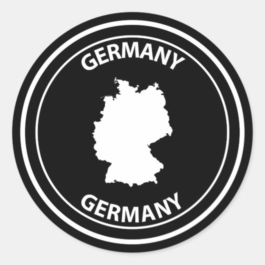 Duitsland Ronde Sticker (Voorkant)