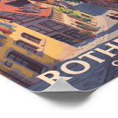 Duitsland Rothenburg ob der Tauber Illustratie Kun Poster (Hoek)