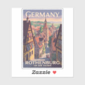Duitsland Rothenburg ob der Tauber Illustratie Kun Sticker (Vel)