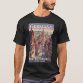 Duitsland Rothenburg ob der Tauber Illustratie Kun T-shirt (Voorkant)