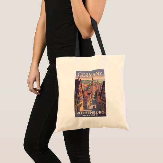 Duitsland Rothenburg ob der Tauber Illustratie Kun Tote Bag (Voorkant (product))