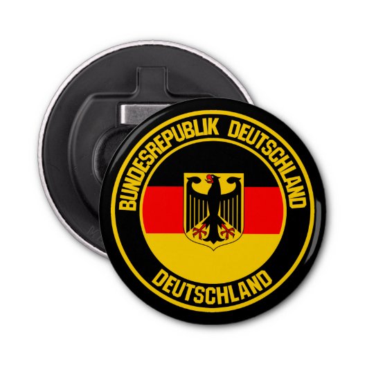 Duitsland Round Emblem Button Flesopener (Voorkant)