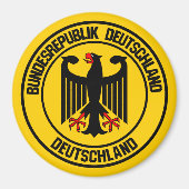 Duitsland Round Emblem Magneet (Voorkant)
