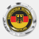 Duitsland Round Emblem Magneet (Voorkant)