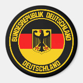 Duitsland Round Emblem Magneet (Voorkant)