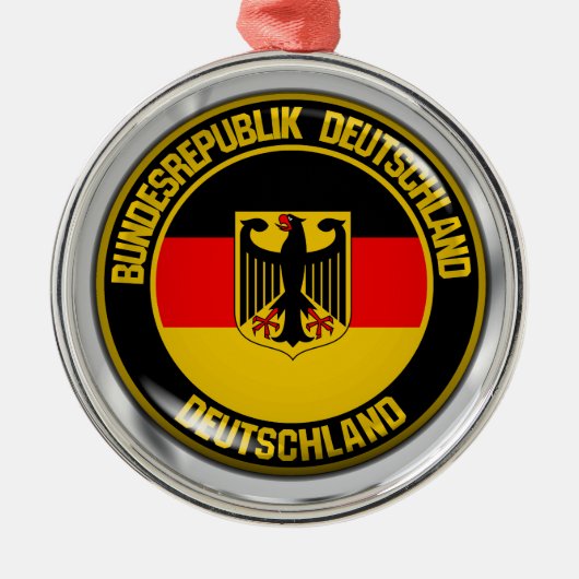 Duitsland Round Emblem Metalen Ornament (Voorkant)
