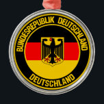 Duitsland Round Emblem Metalen Ornament<br><div class="desc">Duitsland Round Emblem</div>