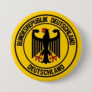 Duitsland Round Emblem Ronde Button 7,6 Cm