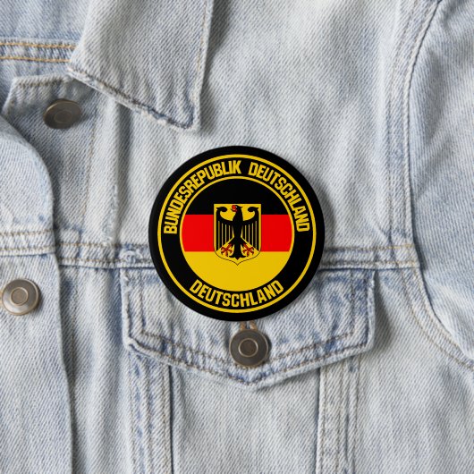 Duitsland Round Emblem Ronde Button 7,6 Cm (In situ)