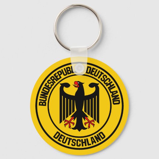 Duitsland Round Emblem Sleutelhanger (Voorkant)