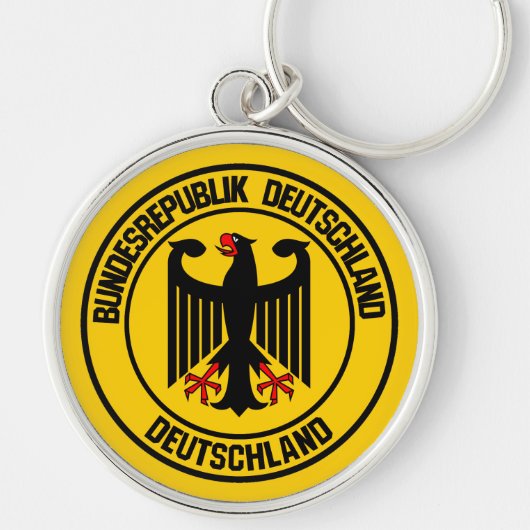 Duitsland Round Emblem Sleutelhanger (Voorkant)