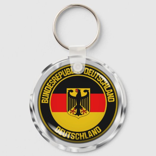 Duitsland Round Emblem Sleutelhanger (Voorkant)