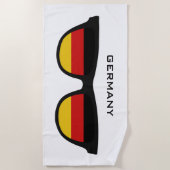 DUITSLAND Shades aangepaste tekst strandhanddoek Strandlaken (Voorkant)