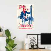 Duitsland Ski Poster Duitse Reis Kunst Deutschland (Thuiskantoor)