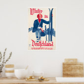 Duitsland Ski Poster Duitse Reis Kunst Deutschland (Keuken)