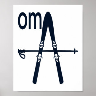 Duitsland skiën skiër oma duitse oma  poster
