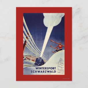 Duitsland - Skiing in the Black Forest Briefkaart