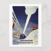 Duitsland - Skiing in the Black Forest Briefkaart (Voorkant)