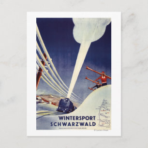 Duitsland - Skiing in the Black Forest Briefkaart