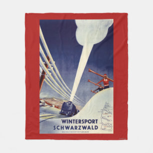 Duitsland - Skiing in the Black Forest Fleece Deken