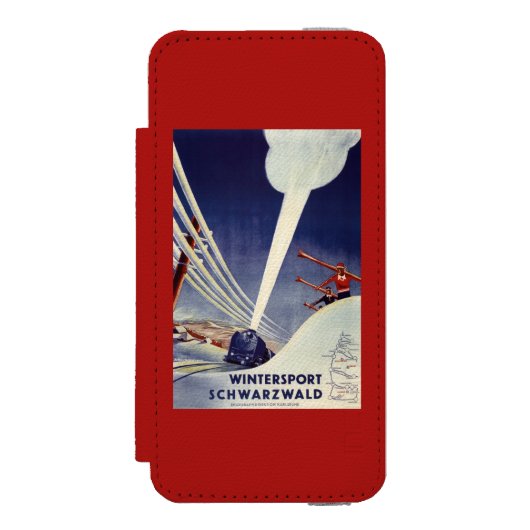 Duitsland - Skiing in the Black Forest Incipio iPhone Portemonnee Hoesje (Voorkant Agenda)