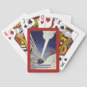 Duitsland - Skiing in the Black Forest Pokerkaarten