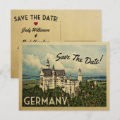 Duitsland sparen de datum Neuschwanstein Castle Aankondigingskaart (Voorkant / Achterkant)