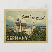 Duitsland sparen de datum Neuschwanstein Castle Aankondigingskaart (Voorkant)