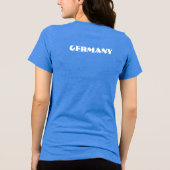 DUITSLAND Speciale Gift Blue Tourist Classic Tri-Blend Shirt (Achterkant)