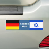 Duitsland staat met Israël Bumpersticker (Op auto)