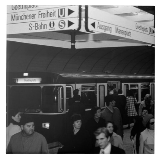 Duitsland Station München Marienplatz Tegeltje (Voorkant)