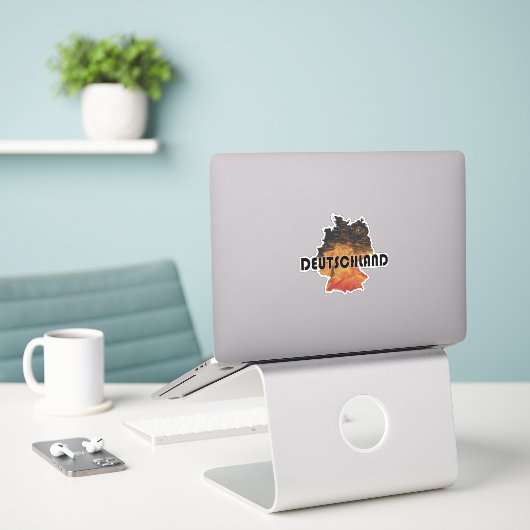 Duitsland Sticker (Laptop op bureau)