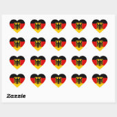 Duitsland Sticker, Hart, Patriottische Duitse Vlag Hart Sticker (Vel)