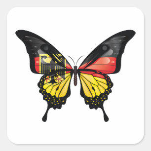 Duitsland Swallowtail Vlinder Vlag Sticker