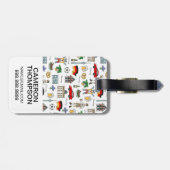 Duitsland | Symbolen Patroon Bagagelabel (Achterkant horizontaal)