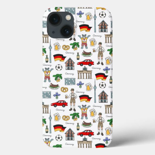 Duitsland | Symbolen Patroon Case-Mate iPhone Case (Achterkant)